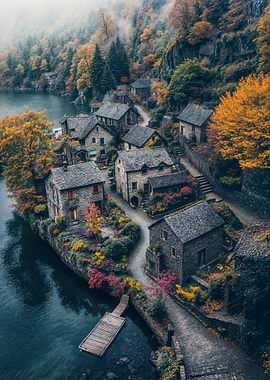 Stone Village by the Lake