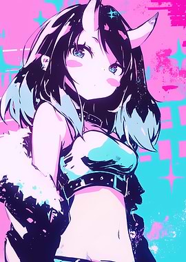 Anime Girl with Horns