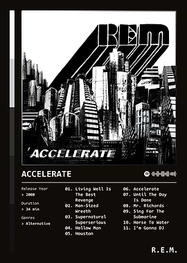 R.E.M. Accelerate Album Cover