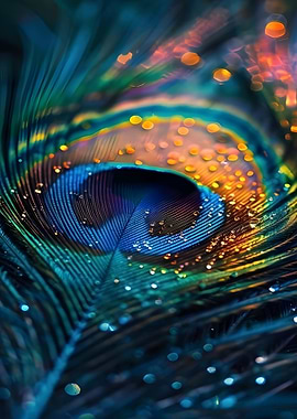 Peacock Feather Macro