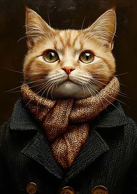 Cat in a Peacoat