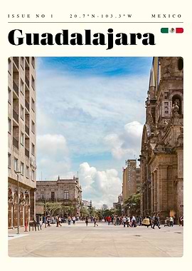Guadalajara Travel Art Poster