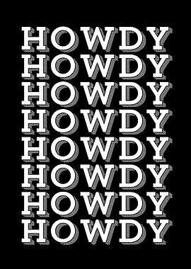 Howdy Text Art
