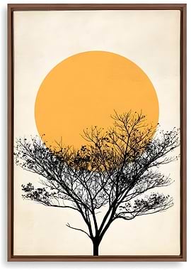 Silhouette Tree and Sun