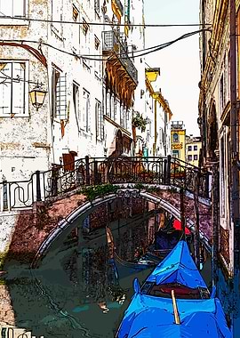 Gondola Under Bridge