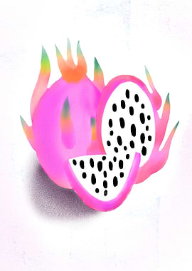 Exotic Dragon Fruit – Vibrant Wall Art