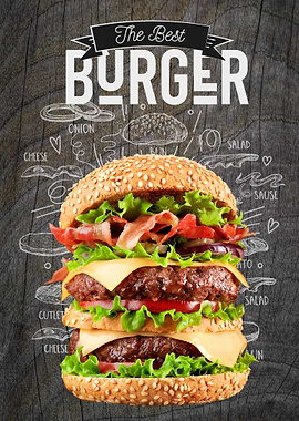 Double Cheeseburger with Bacon