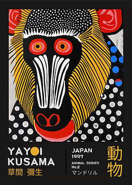 Yayoi Kusama No.2 Mandrill Exhibition Poster