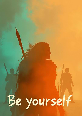 Be Yourself Warrior Silhouette