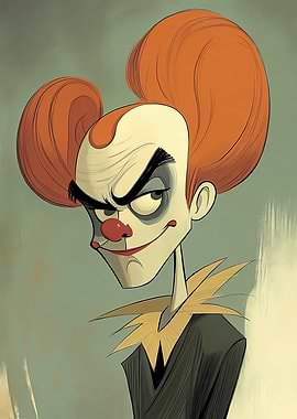 Creepy Clown Illustration