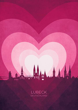 Lubeck Skyline Heart