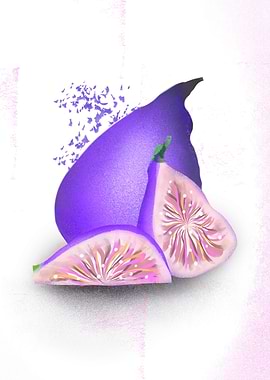 Purple Fig Fantasy - Abstract Digital Art