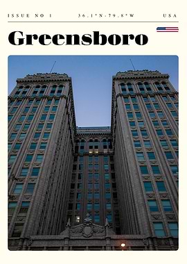 Greensboro Travel Art Poster