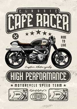 Classic Cafe Racer Motorcycle