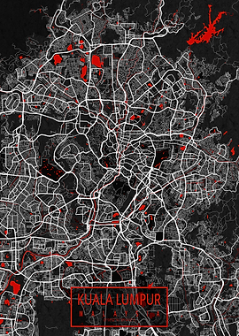 Kuala Lumpur Map Malaysia Oriental