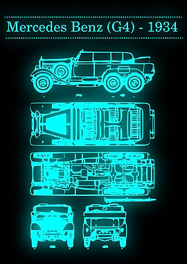 Mercedes Benz G4 1934 Blueprint