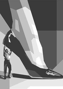 Man Lifting High Heel