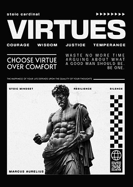 Four Stoic Virtues Poster