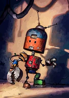 Rusty Robot with Claw