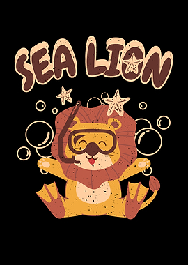 Cute Lion. Animal pun