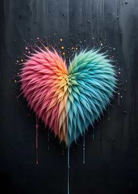 Rainbow Heart Art