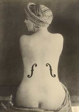 Woman with F-Clef Tattoo