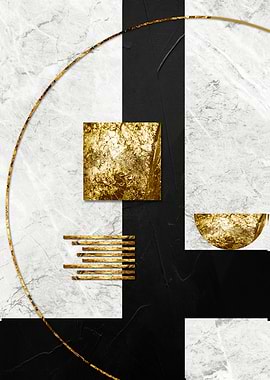 Gold Geometric Abstract Art