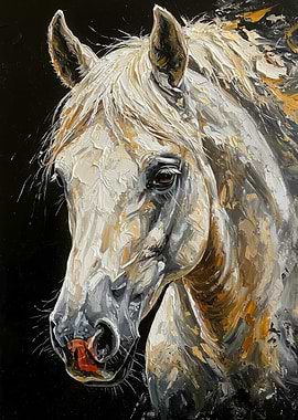 White Horse Portrait