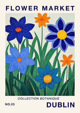 Dublin Flower Market Print