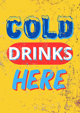Cold Drinks Here Sign