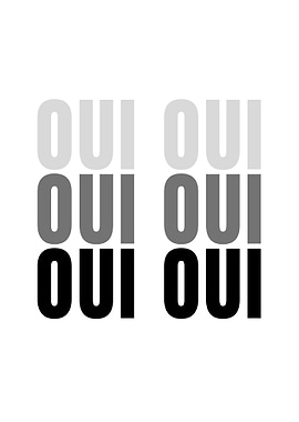 Oui Text Art
