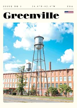 Greenville Travel Art Poster
