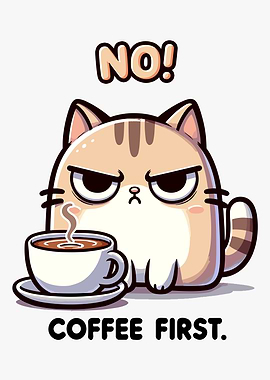 Coffee First Cat