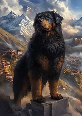 Tibetan Mastiff Mountain View