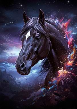 Cosmic Horse Portrait