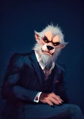 Portrait of a Werewolf in a Suit