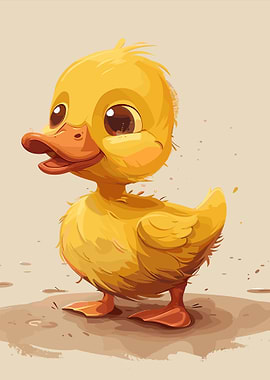 Cute Yellow Duckling