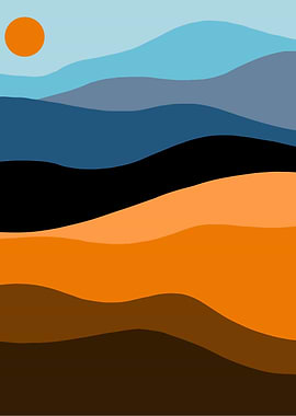 Abstract Mountain Landscape