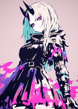 Anime Girl with Horns