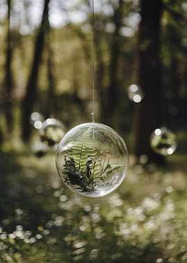Glass Globe with Fern