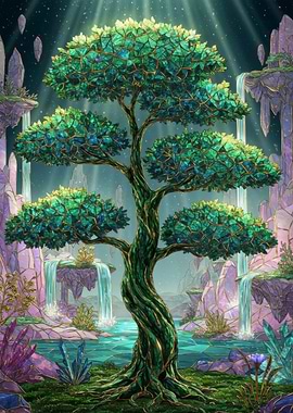 Crystal Tree Waterfall Land
