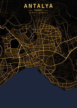 Antalya Golden Map