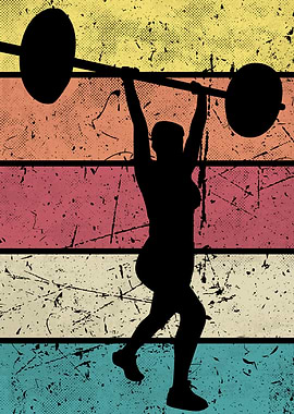 Vintage Weightlifting Silhouette