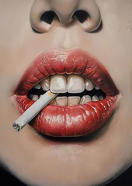 Red Lips and Cigarette