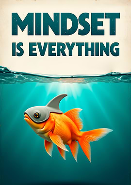 Mindset Shark Fish Poster
