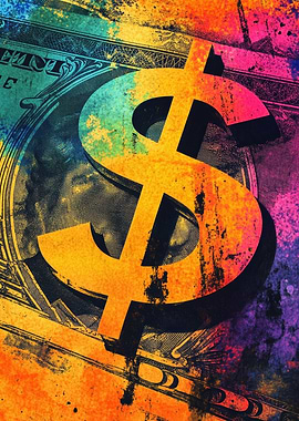 Dollar Sign Abstract Art