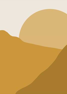 Sunset Mountain Abstract