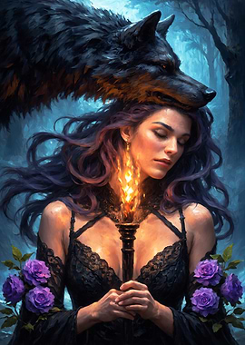 'The Keeper of the Crossroads' - Hekate Painting