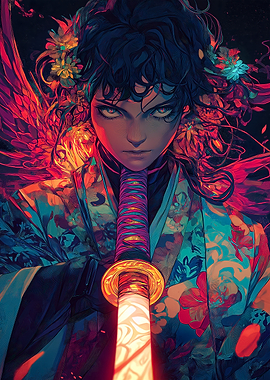 Samurai Woman with Sword