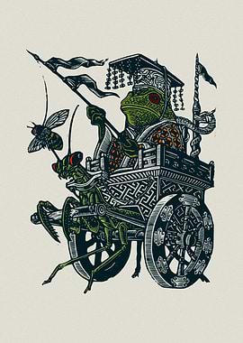 Frog King on Chariot